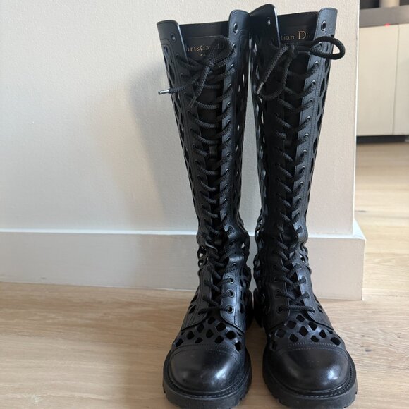 Share Similar items Sponsored See all Women’s Christian Dior Black Leather Boo - Picture 2 of 9